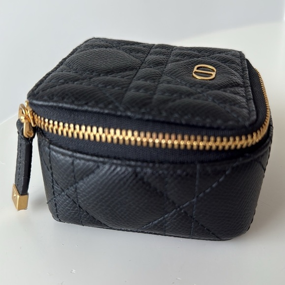 DIOR BLACK LEATHER ZIPPER BOX - Picture 4 of 9
